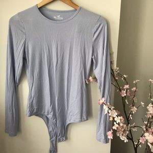 Hollister Baby Blue Long Sleeve Bodysuit